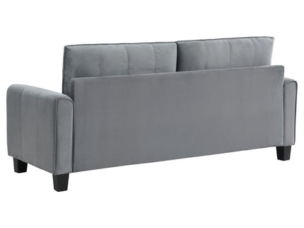 Dixon - Upholstered Sofa With Rounded Arms And Texture - Gray