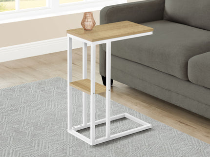 Accent Table, C - Shaped, Marble Look Contemporary & Modern Convenient Design