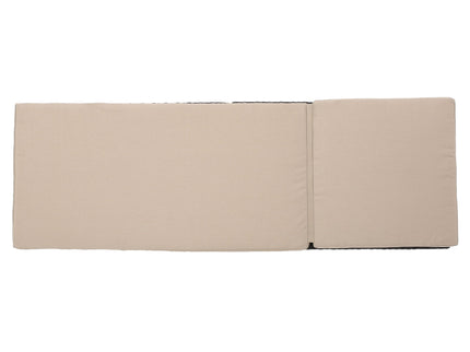 Puerta - Chaise Lounge Frame Cushion Outdoor Wicker Iron - Beige / Dark Brown