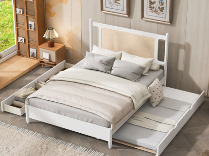 Platform Bed With 2 Big Drawers & Trundle