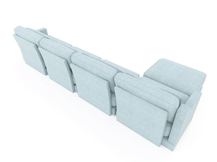 Stylish Sofa With Ottoman And Lumbar Pillows, Ergonomic Design