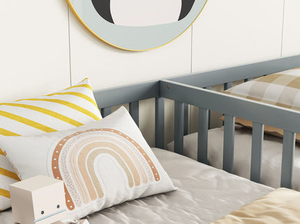 Double Floor Bed With Fence, Guardrails, Without Door