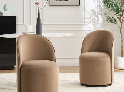 360 Degree Swivel Armless Dining Barrel Chair