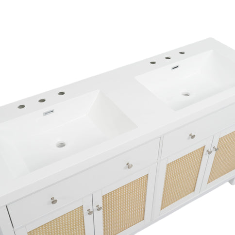 Bathroom Vanity With Double Sink, Large Storage Space