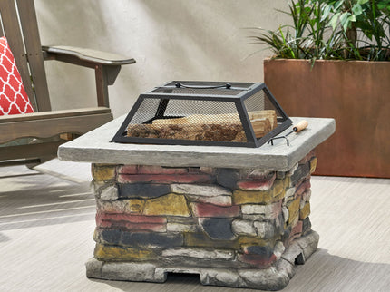 Outdoor Wood Bruning Magnesium Oxide Fire Pit With Lid