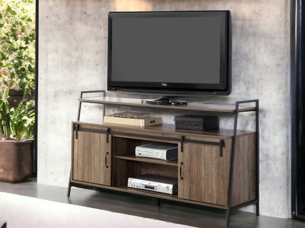 Rashawn - Rustic TV Stand - Oak