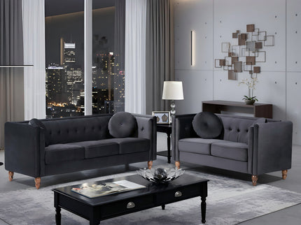Chesterfield Sofa With Square Arms For Living Room