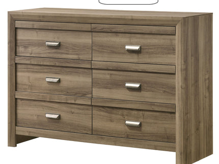 6 Drawers Storage Dresser, Bedroom Furniture - Light Brown