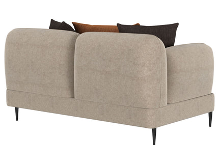 Repley - Upholstered Sculpted Track Arm Loveseat - Beige