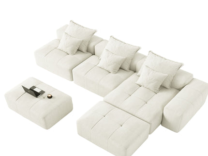 Modern Oversized Diy Combination Modular Sectional Sofa With Pillows