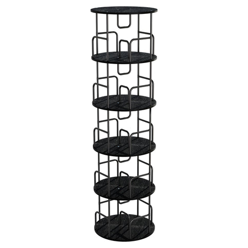Rotating Bookshelf Tower 5 Tier Spinning 360 Degree Revolving Storage Shelf