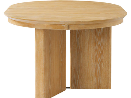Farmhouse Oval Extendable Dining Table With Pedestal Base