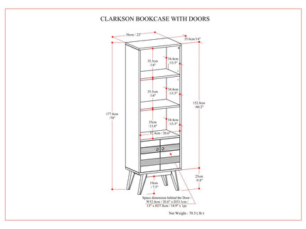 Clarkson - Bookcase With Storage - Rustic Natural Aged Brown