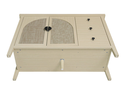 Rattan 2 Door 3 Drawer Cabinet, Suitable For Bedroom - Natural
