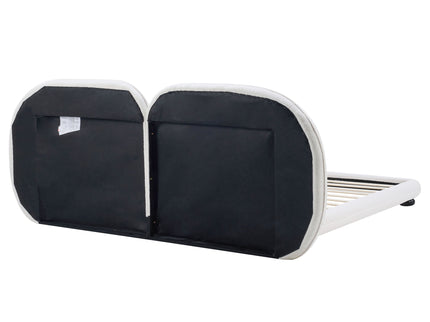 Upholstered Platform Bed With Split Headboard