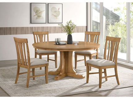 Auburn - Round Dining Table - Natural / Light Brown