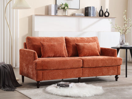 Mid Century Modern Fabric Loveseat Sofa, 2 Seat Upholstered Couch