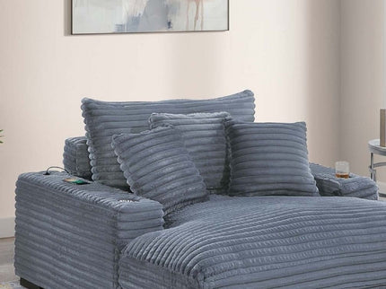 Chaise Lounge With 2 Cup Holders And USB Ports