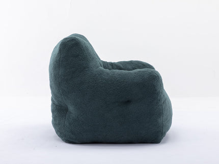 Soft Teddy Fabric Tufted Foam Bean Bag Chair With Teddy Fabric
