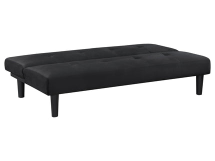Boston - Tufted Convertible Sofa Bed Armless Design - Black