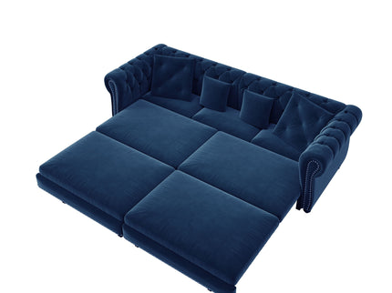 3 In 1 Convertible Sleeper Sofa Bed With Movable Ottoman