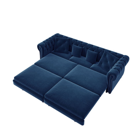 3 In 1 Pull Out Convertible Sleeper Sofa Bed, King Size, Chaise Lounge