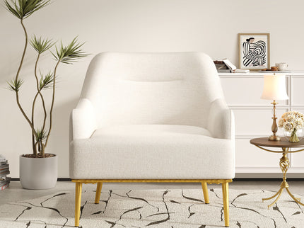 Modern Elegance Accent Chair With Curved Backrest