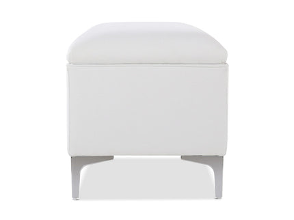 Madelyn - Modern Storage Bench - Bright White Dye