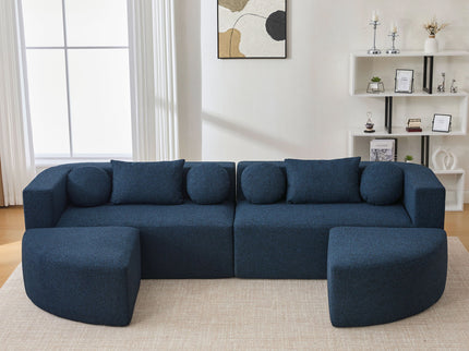 Boneless - Couch Modular Sectional Sofa With Deep Seating And Curved Design