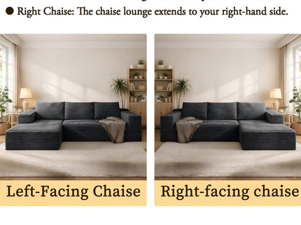 Modern L-Shaped Sectional Sofa With Left Facing Chaise