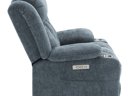 Beca - Upholstered Power Lift Recliner With Cupholders And USB Charging