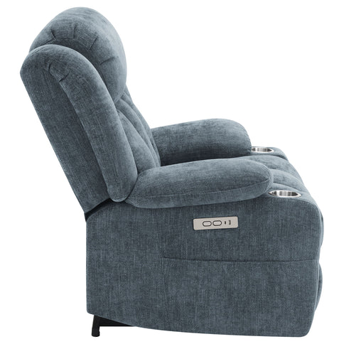 Beca - Upholstered Power Lift Recliner With Cupholders And USB Charging