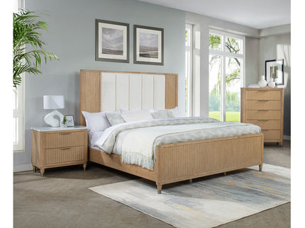 Tall Chest With Full Extension Glides And Accents, Storage Cabinet - Natural Wood