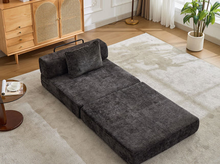 Convertible Floor Sofa Bed With Fixed Shape Frame For Living Room