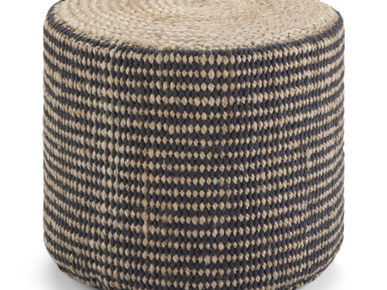 Larissa - Handcrafted Round Braided Pouf