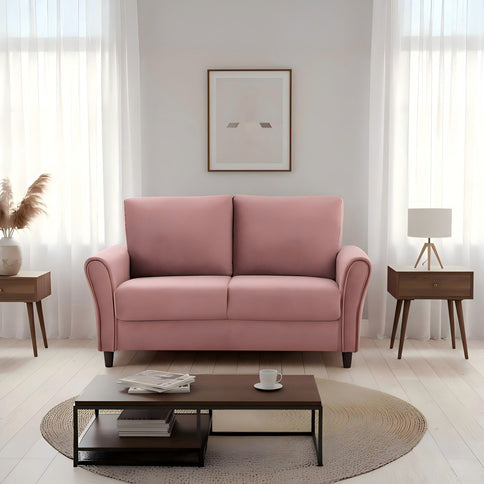 Patricia - Curved Arm Loveseat Sofa