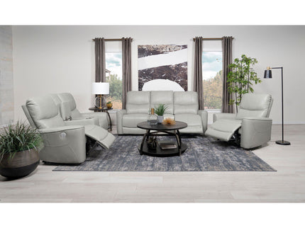 Amberly - 3 Piece Power Reclining Sofa Set - Light Gray