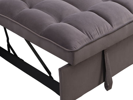 Modern Loveseat Futon Sofa With Pullout Bed, Adjustable Reclining Backrest, Toss Pillows