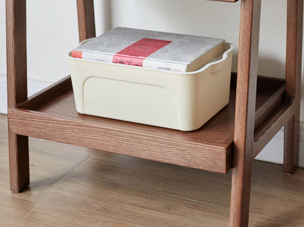 Premium Storage Organizer, 3-Tier Beech Shoe Rack For Entryway, Living Room - Walnut