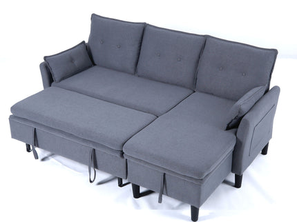 L-Shaped Reversible Chaise Sectional Sofa With Storage