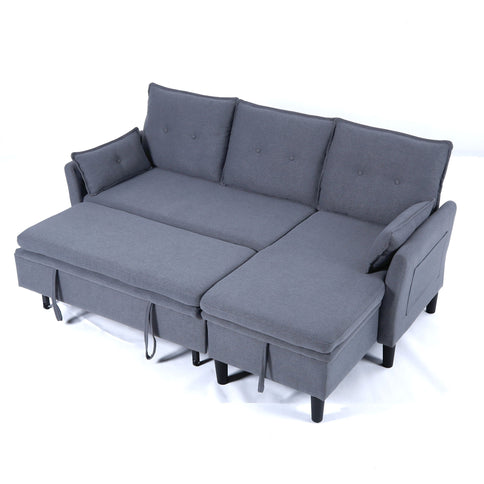 L-Shaped Reversible Chaise Sectional Sofa With Storage