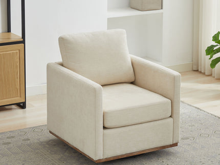 Square Upholstered Swivel Accent Chair
