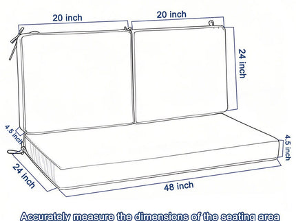 Deep Seat Waterproof Replacement Patio Chair Cushions For Patio Furniture