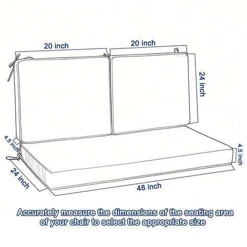 Deep Seat Waterproof Replacement Patio Chair Cushions For Patio Furniture