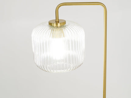 Haven - Clear Table Lamp, Button Control - Gold / White / White Marble