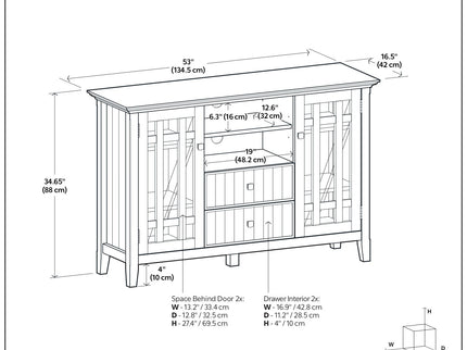 Bedford - Handcrafted Tall TV Media Stand