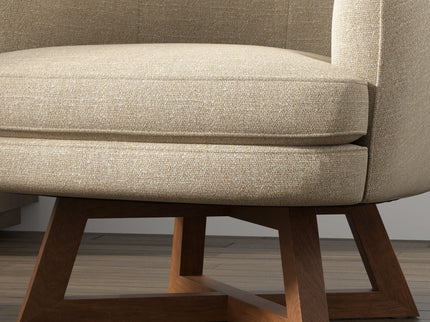 Swivel Accent Chair With Sculptural Base