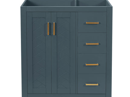 Retro Style Bathroom Vanity With 3 Drawers & Soft-Closing Doors