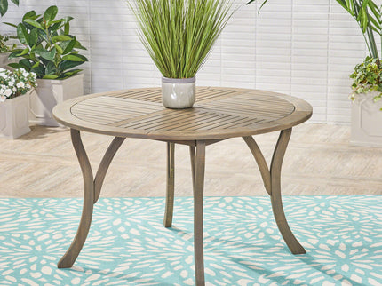 Hermosa - Outdoor Acacia Wood Table Circular Design