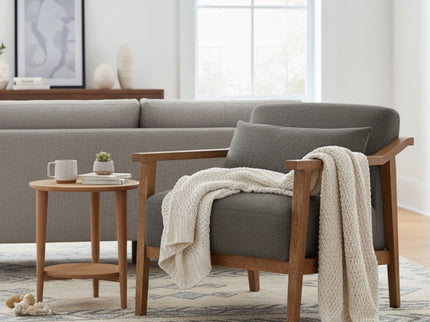 Reagan - Arm Accent Chair With Lumbar Pillow